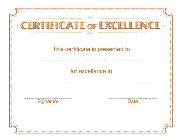 Excellence-Certificate-Template