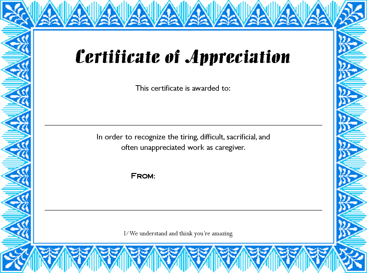 Free Printable Fill In Certificates Blank Certificate Templates To