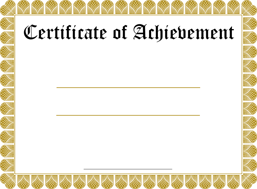 acheive-Printed certificates Templates