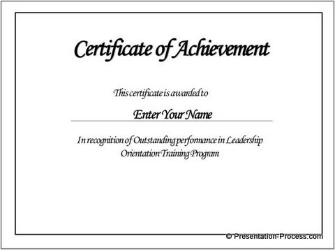 blank-Certificate of Achievement