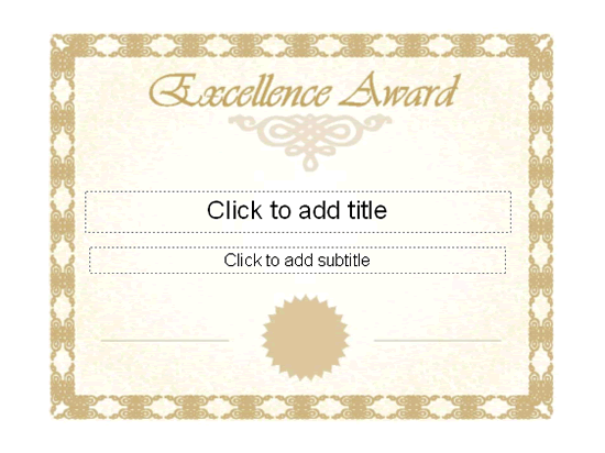 excellence-New Award Certificates template