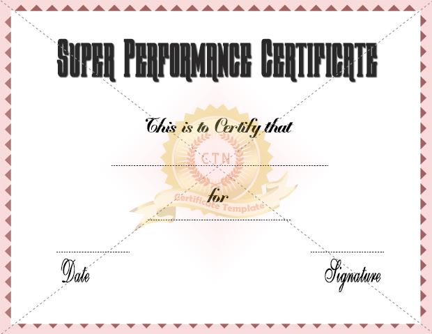 excellent-Performance-Certificates-templates