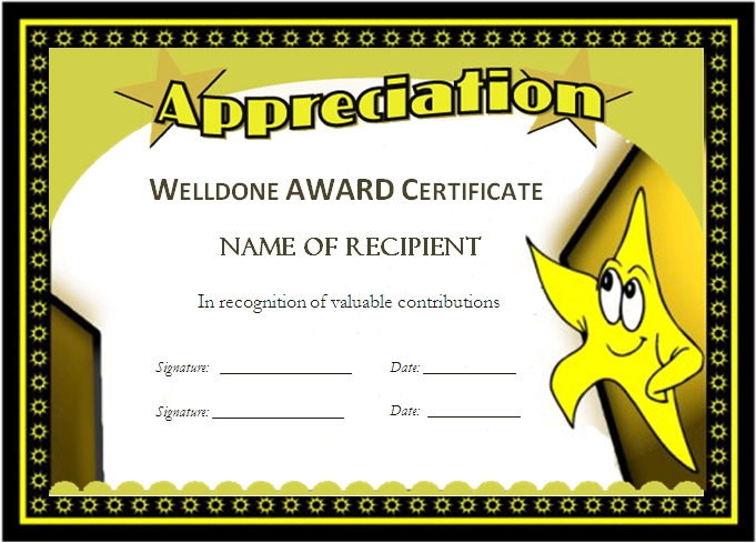 well-done-award-certificates