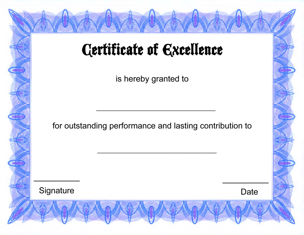 Free online certificate template Certificate Templates
