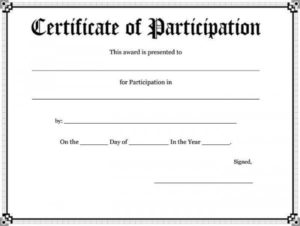 Black-and-White-printable-Certificate-participation