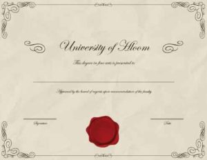 Blank-red-medical-Certificate Degree-Certificate-Template