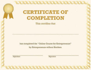 Generic-Certificate-of-Completion