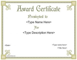 Printable Certificate Templates | Certificate Templates