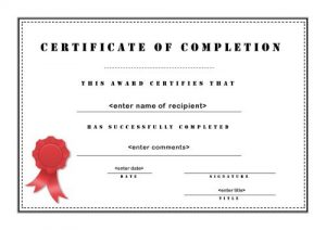 Printable Certificates of completion | Certificate Templates